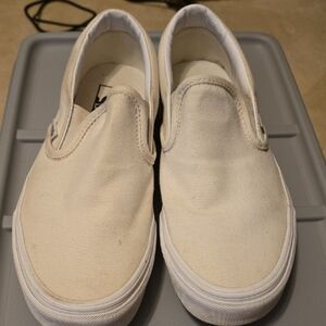 Women's White Slip-On Sneakers